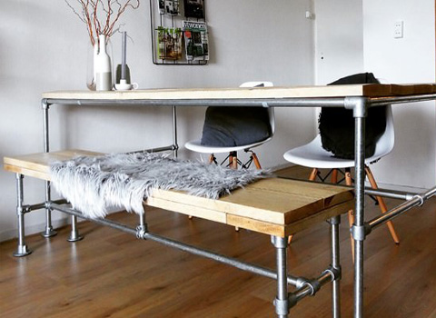 De grootste collectie steigerbuis trapleuningen in zwart en staal DIY bouwpakketten - Tafels